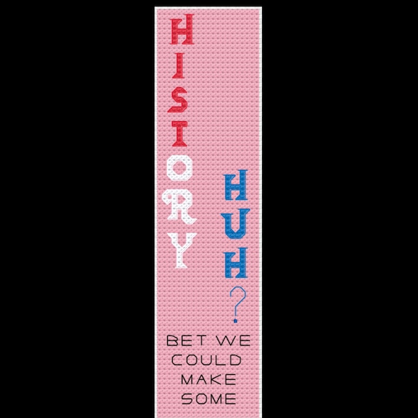 History, Huh? - Red, White & Royal Blue - PDF Cross Stitch Pattern