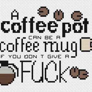 Coffee Pot - Cross Stitch Pattern