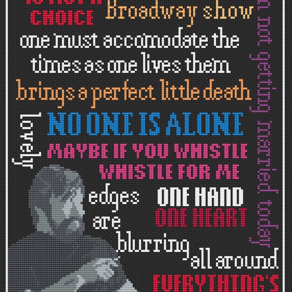 Stephen Sondheim Tribute - PDF Cross Stitch Pattern