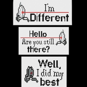 Turret 3 Pack - Portal - Cross Stitch Pattern