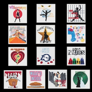 Musical Afghan - 13 Pack - PDF Cross Stitch Pattern