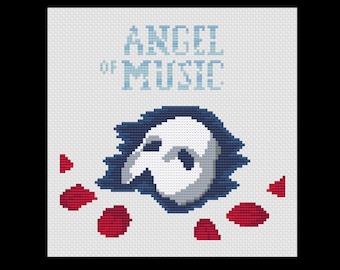 Ángel de la Música - El Fantasma de la Ópera - Patrón de Punto de Cruz en PDF