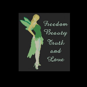 I&#39;m the Green Fairy - Moulin Rouge - PDF Cross Stitch Pattern