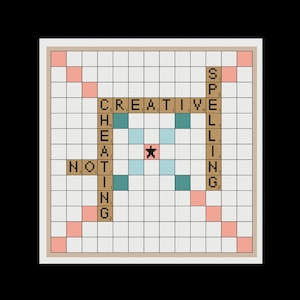 Niet vals spelen - Scrabble - PDF Cross Stitch patroon