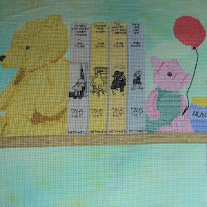 Winnie the Pooh Bookcase - PDF Cross Stitch Patterns