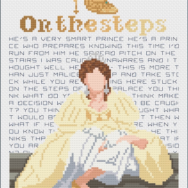 On the Steps of the Palace - Into The Woods - PDF Cross Stitch Patterns