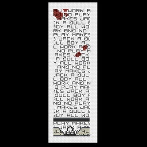 Tutto lavoro e niente divertimento - The Shining - Schema punto croce PDF