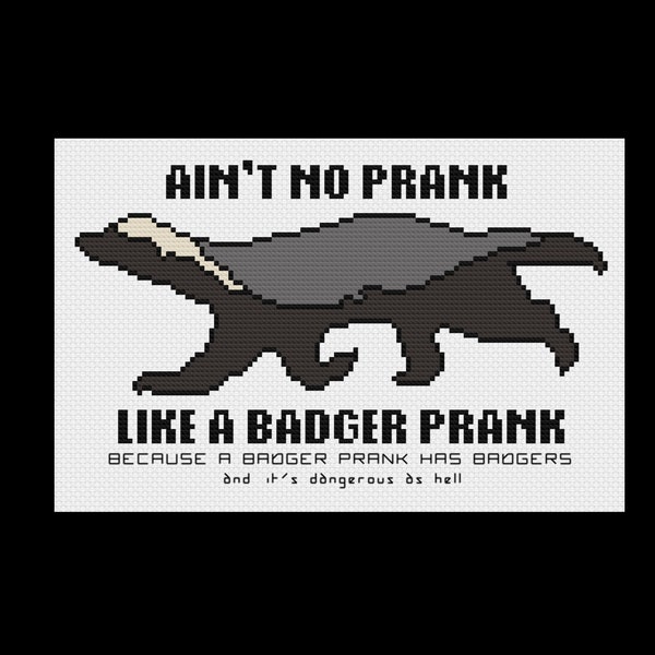 Badger Prank - New Girl - Cross Stitch Pattern