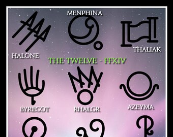 FFXIV Final Fantasy 14 Primals Silhouettes | Etsy