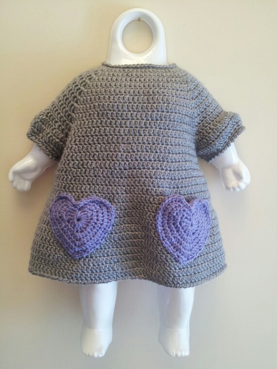 Baby Sweater Dress Crocheted With Matching Beret - Etsy Canada