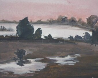 Lake Ray Hubbard Print: Texas Landscape Lake Art (8x10 inches)