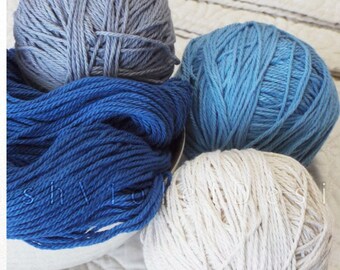 Blue Yarn Art Print: Craft Room Photography (8x10 or 11x14 inch)