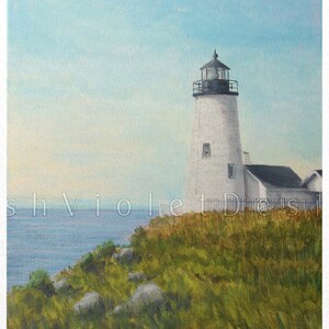 Pemaquid Point Lighthouse Print: Maine Seascape Art