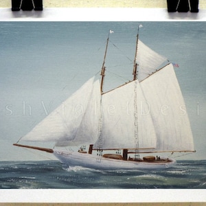 19th Century Schooner Sailboat Print: Nautical Wall Art