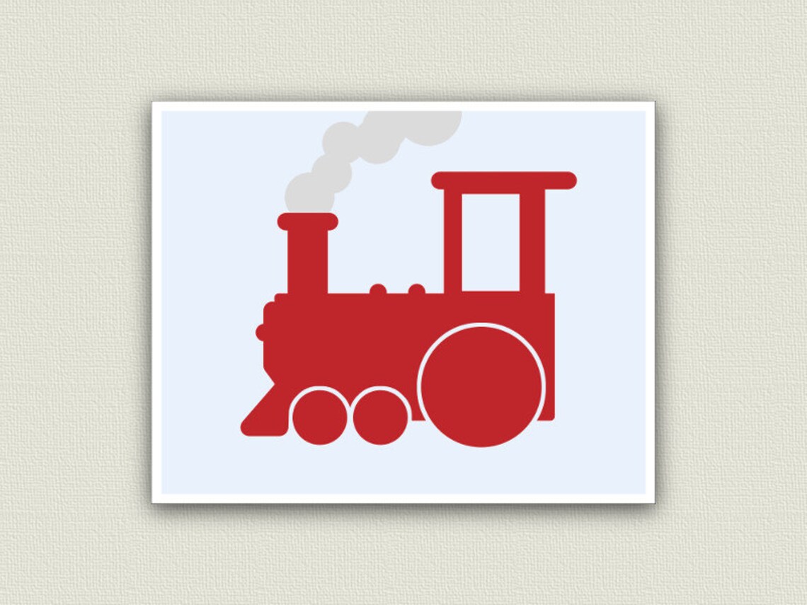 Train Nursery Train Decor Train Art Kids Playroom Print in Your Choice ...
