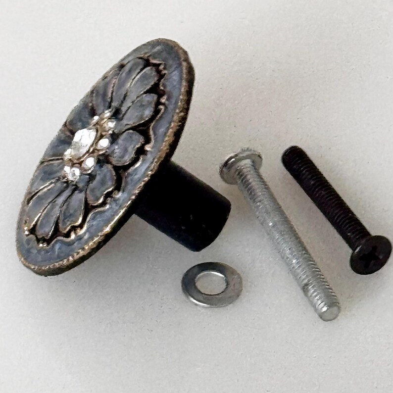 Set of 2 - Jewel cloisonne knobs - opal afbeelding 3