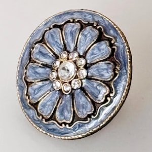 Set of 2 - Jewel cloisonne knobs - opal