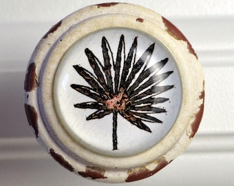 Set of 2 Artistic Palm Tree Knobs