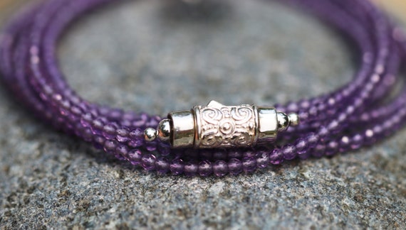 Light Purple Double Wrap Beaded Necklace Light Purple Double Wrap Beaded Necklace