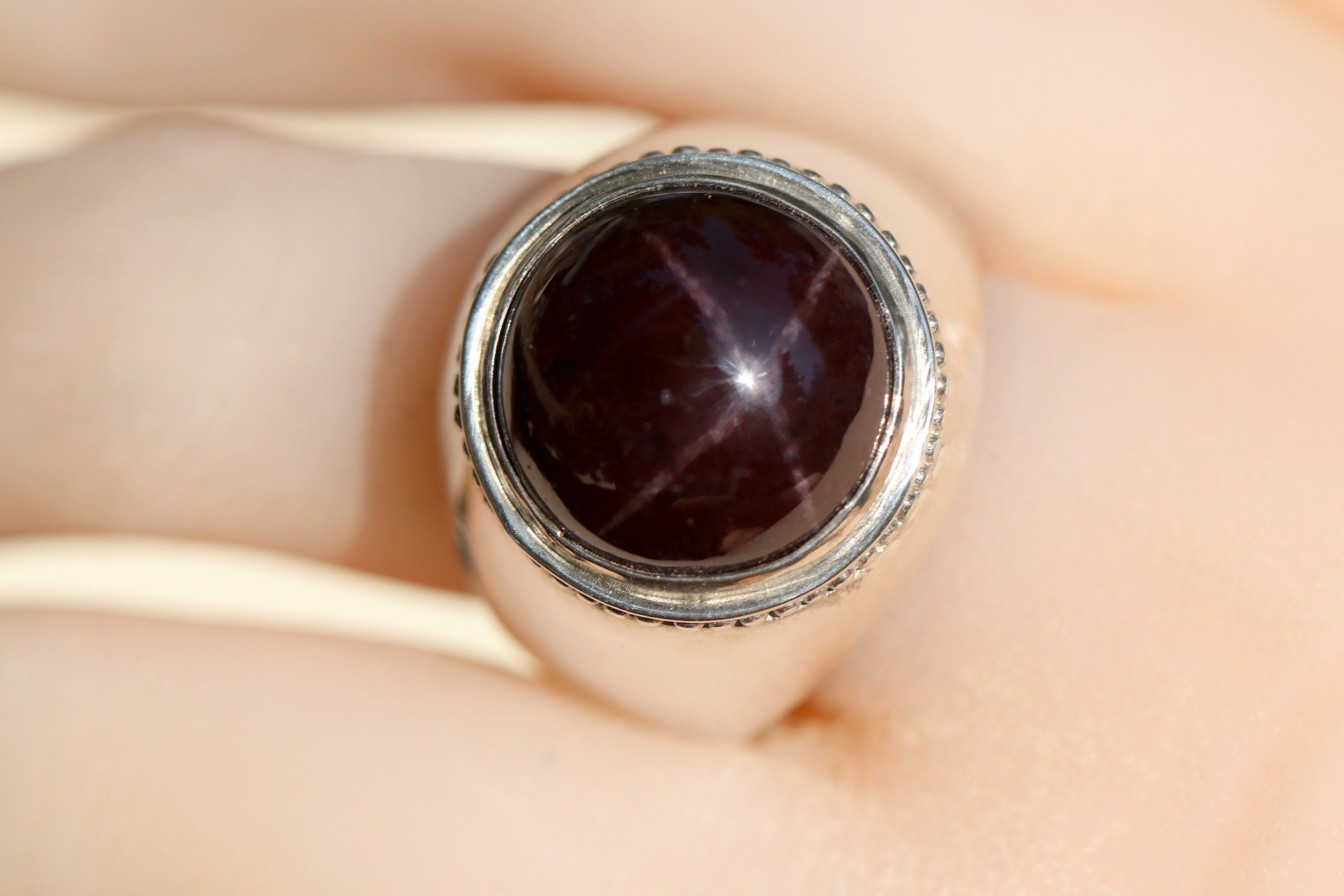 Star garnet cheap ring