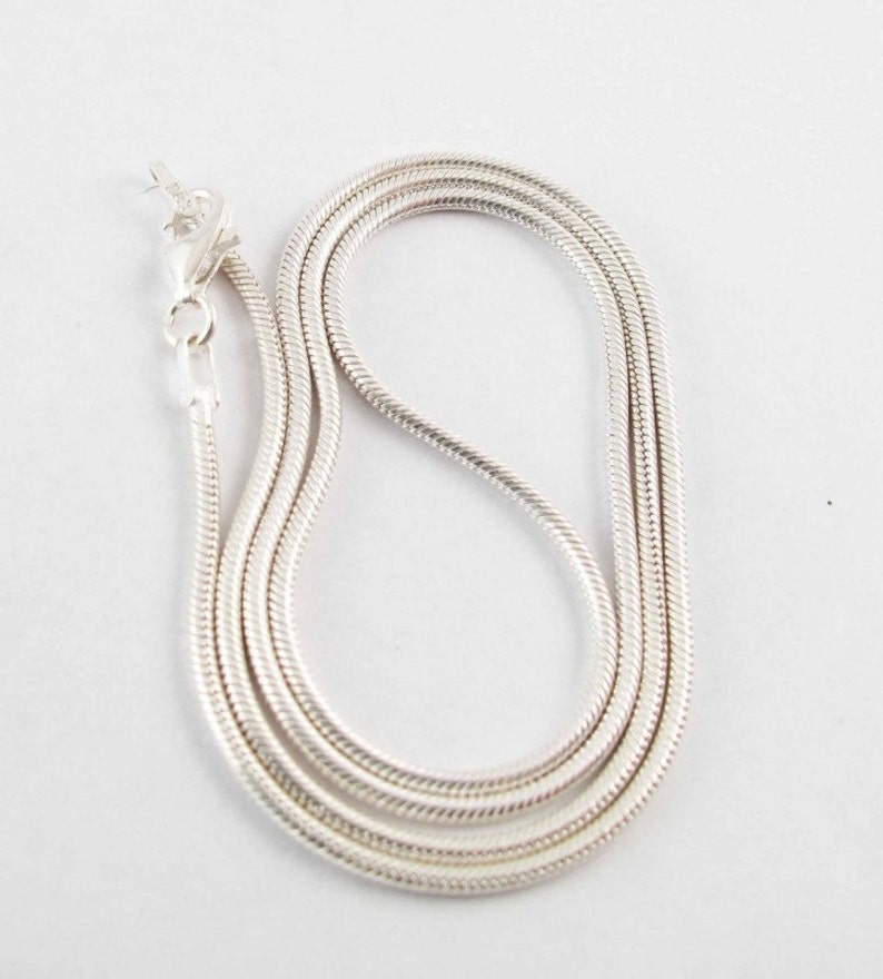 24 inch 1.55 mm Round Sterling Silver Snake Chain Quality Manufacturing Silver Necklace For Pendants