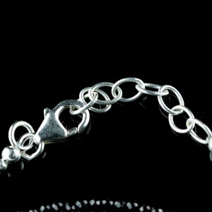 Multi Wear 42 Length Black Spinel Wrap Bracelet/ Long Double Necklace, Sterling Silver Findings, Bright Mirror Black Sparkle image 7