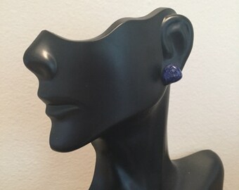 Blue Lapis Lazuli Stud Earrings, Lapis Lazuli Stud Earrings, Blue Lapis Stud Earrings, Stud Earrings, Gemstone Earrings, Trillion Cut Studs