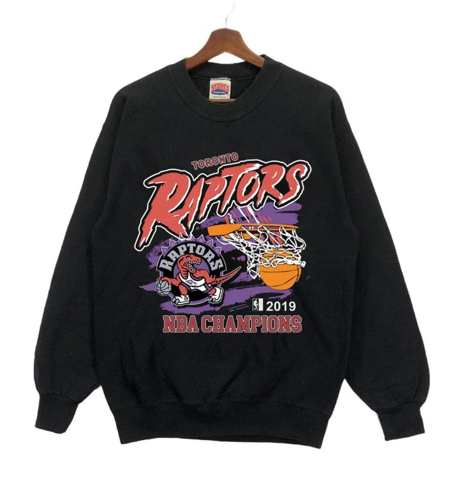 MENS TORONTO RAPTORS Officially Licensed NBA Patches Ugly Sweater Klew 2XL  NWT