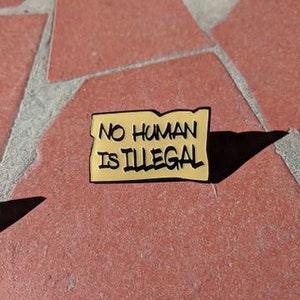 Protest Hat Pins (FREE Shipping/Tracking) no human is illegal