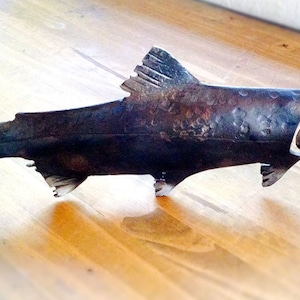 Hammered Iron Fish Art