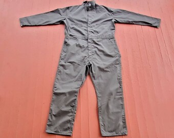 Dickies Vintage Coveralls Navy Blue Short Sleeve Talon Zipper '80s