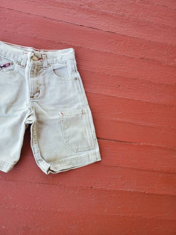Bugle Boy little boys shorts size 5 tan denim 90'… - image 8