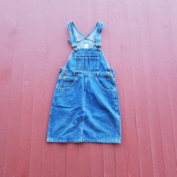 white christmas dresses Edikted Overall Denim Mini Dress main image 1