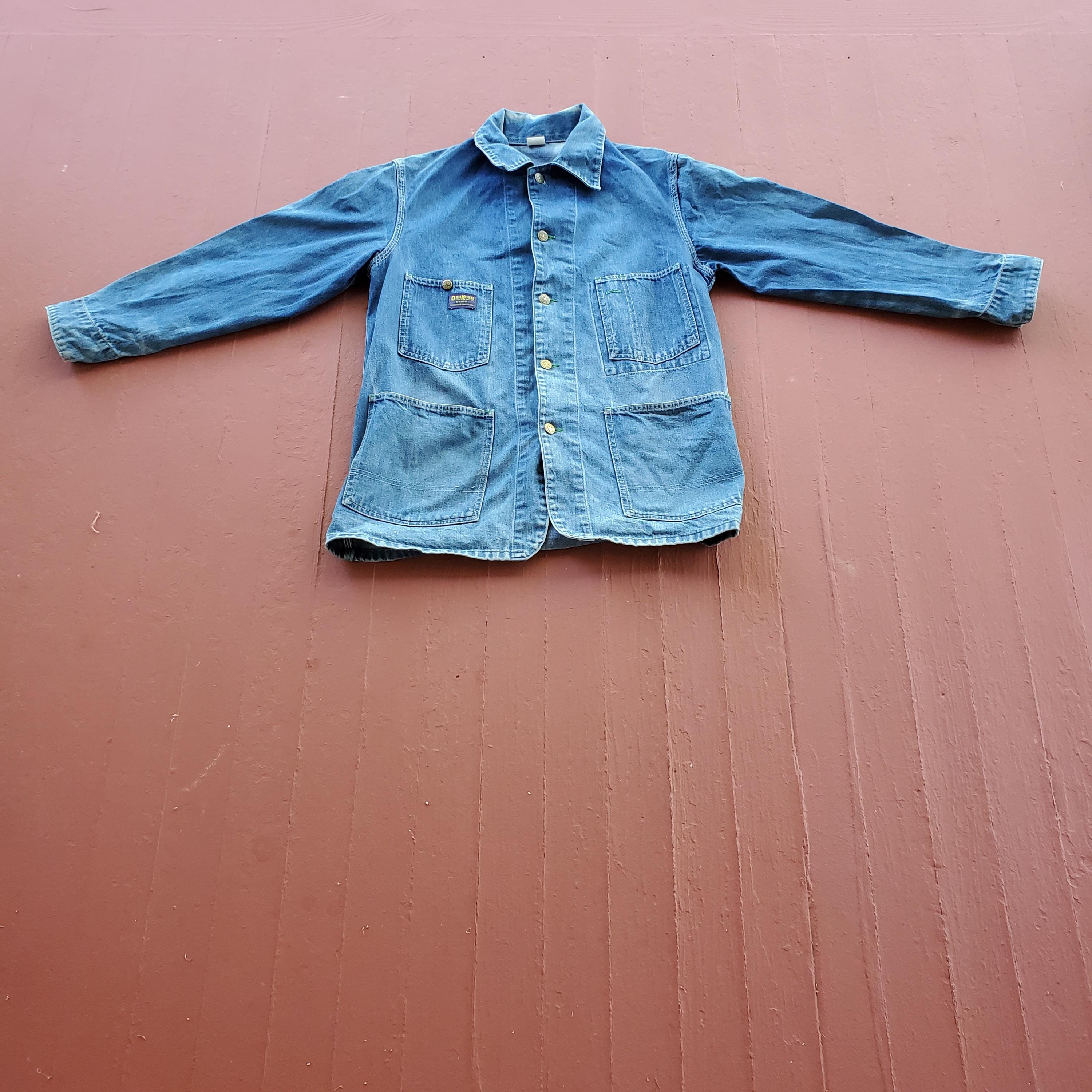 Vintage Oshkosh B'gosh Denim Chore Jacket: Union Made Sanforized