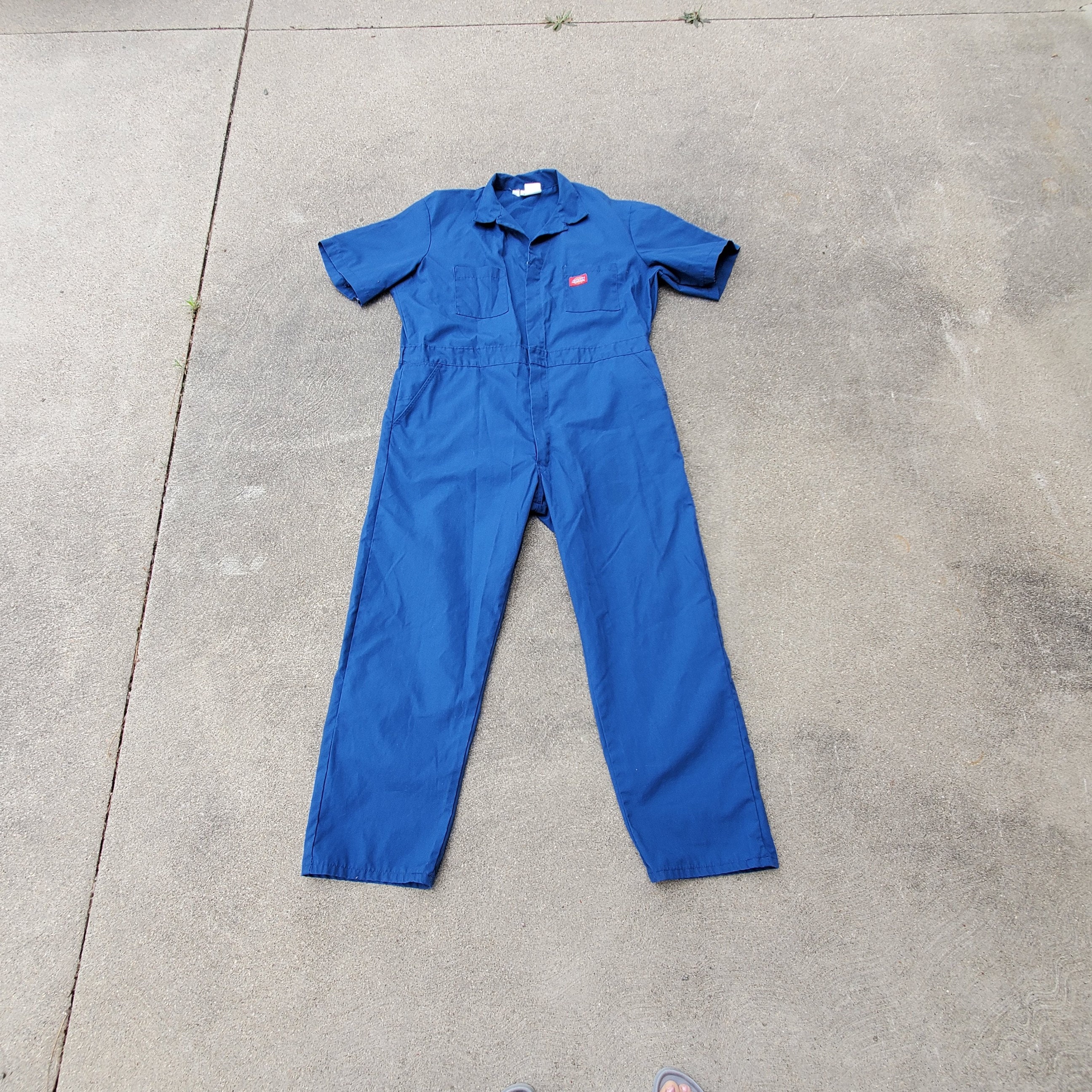 Dickies Vintage Coveralls Navy Blue Short Sleeve Talon Dickies Vintage Coveralls Navy Blue Short Sleeve Talon