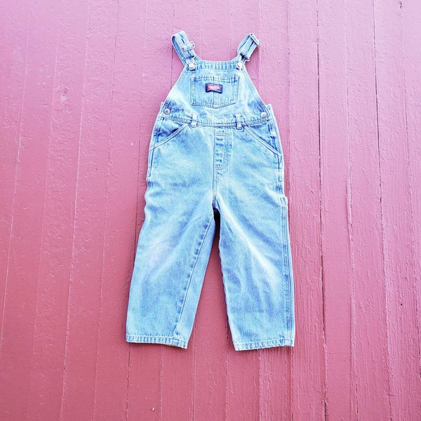 Old Navy denim bib overalls kids size 7 classic overalls vintage light wash Old Navy Baby for 7 year old unisex boy or girl