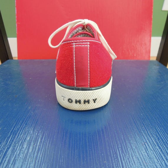 Tommy Hilfiger Red Fleece Platform Sneakers rare … - image 3