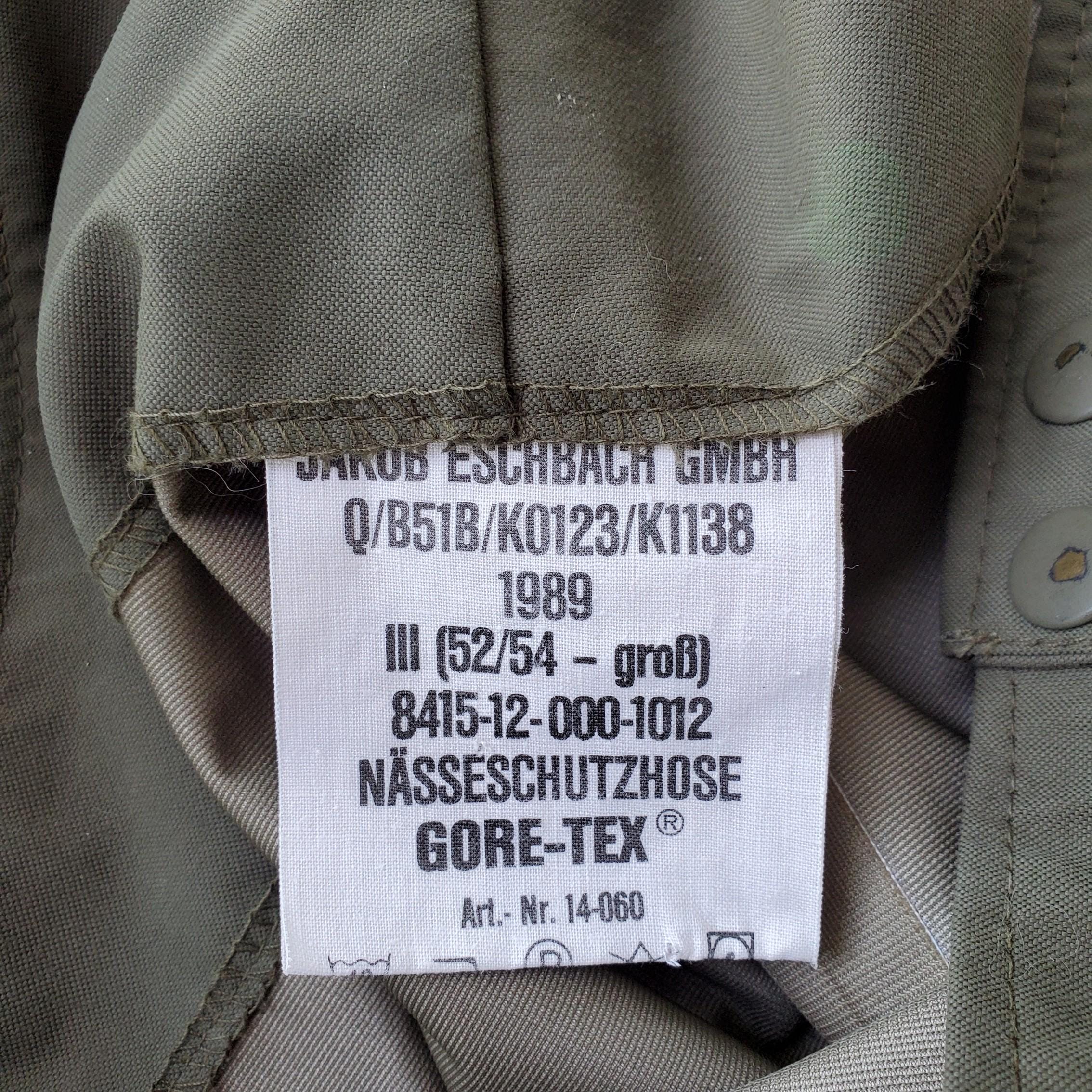 German Military Gortex Pants With Suspenders Jakob Eschbach