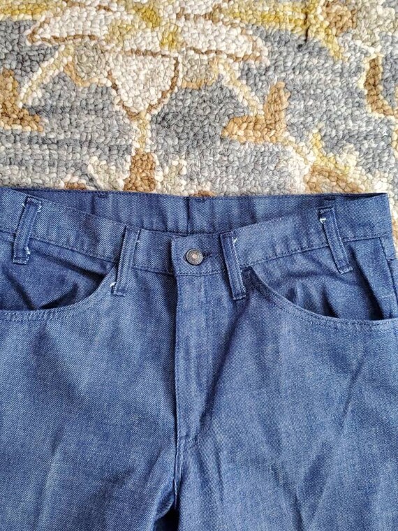 Rare Levi's Jeans Sta-Press BIG "E" Bell Bottoms … - image 7