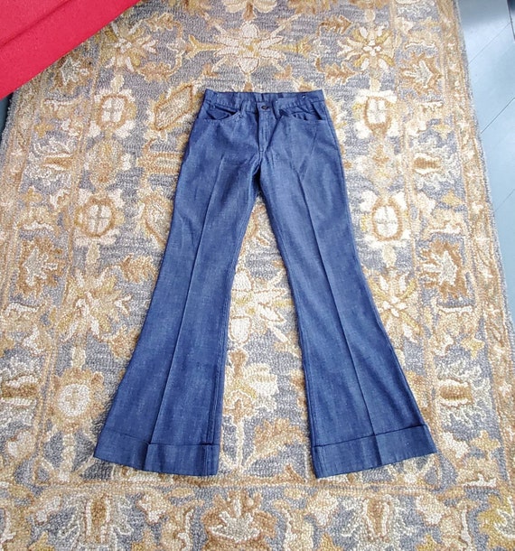 Rare Levi's Jeans Sta-Press BIG "E" Bell Bottoms … - image 3