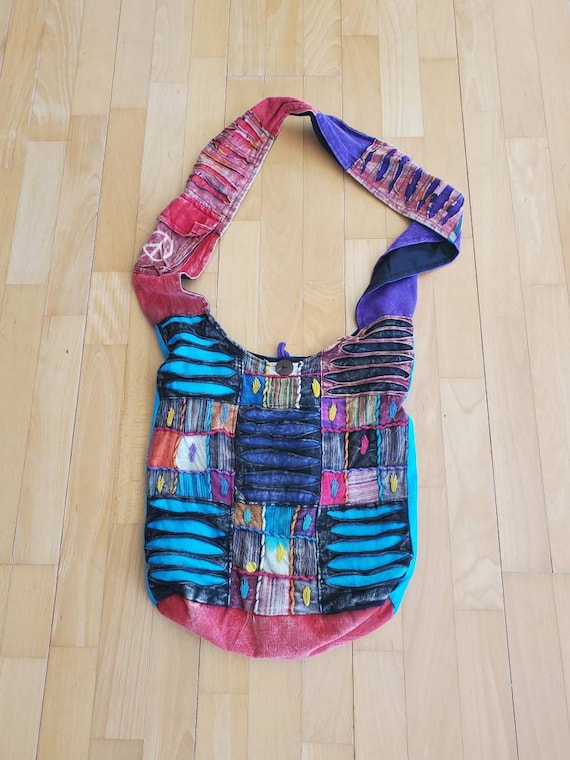 Tungta Nepal tote bag made in Nepal textile quilt… - image 1