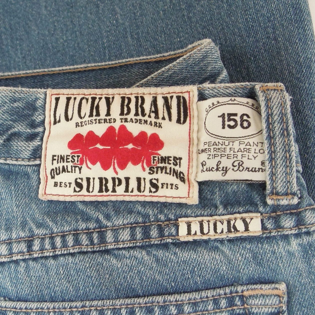 Lucky Brand 156 Peanut Pant Gene Montesano Lower Rise Flare 8/29 30 Waist  40 Hips 9 Front Rise Lucky Brand Dungarees -  New Zealand