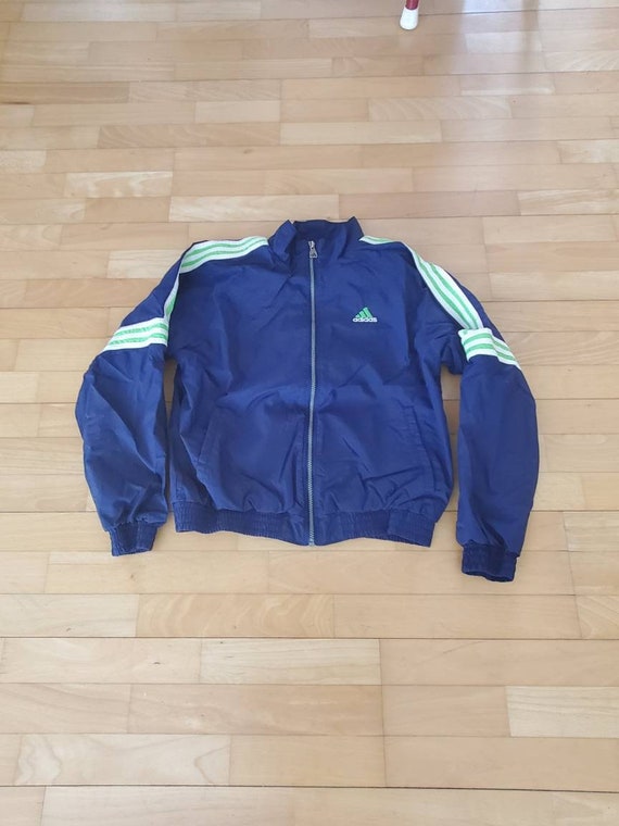 Lined Adidas nylon jacket front zip 90's vintage … - image 8