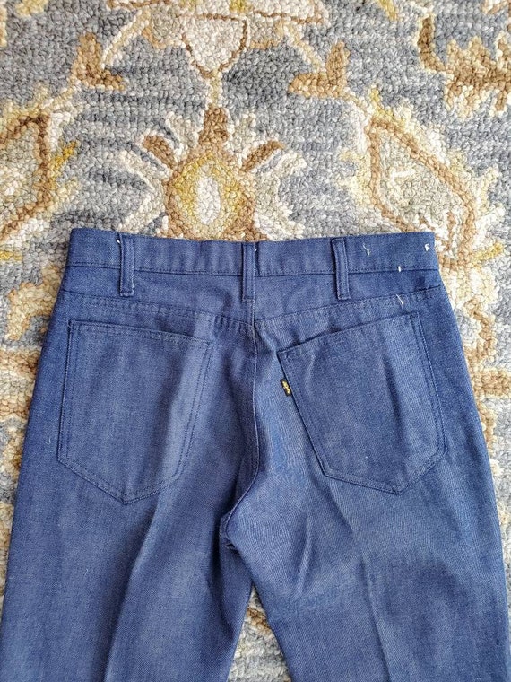 Rare Levi's Jeans Sta-Press BIG "E" Bell Bottoms … - image 8