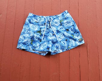 Surf Style Floral Board Shorts: Women's Small, Tie Waist