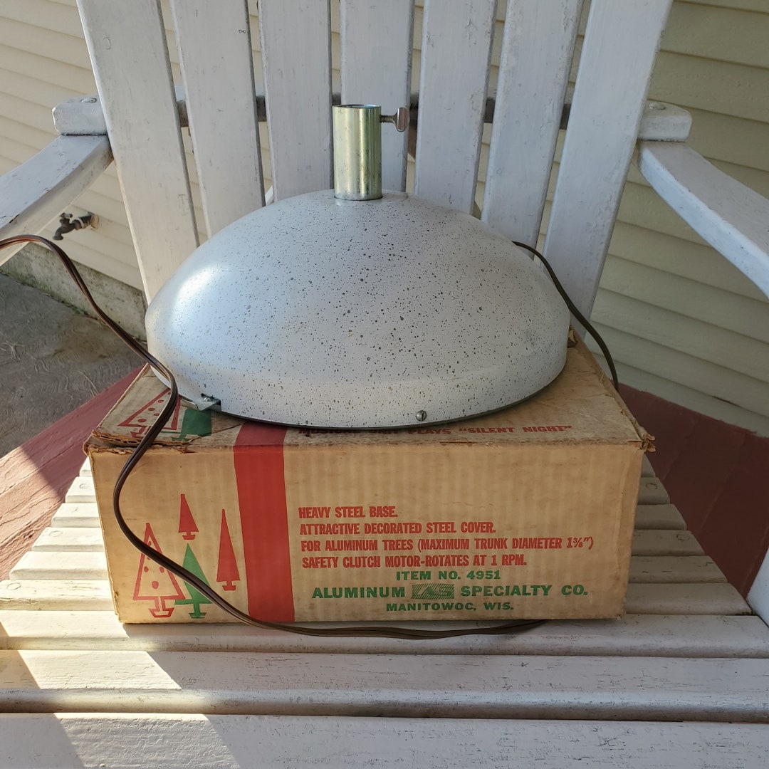 Vintage Evergleam Revolving Christmas Tree Stand 9 in Diameter Etsy