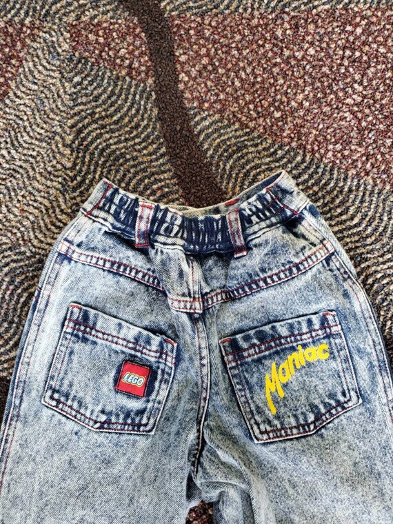 Lego Maniac acid wash kids' jeans 90's vintage ra… - image 8