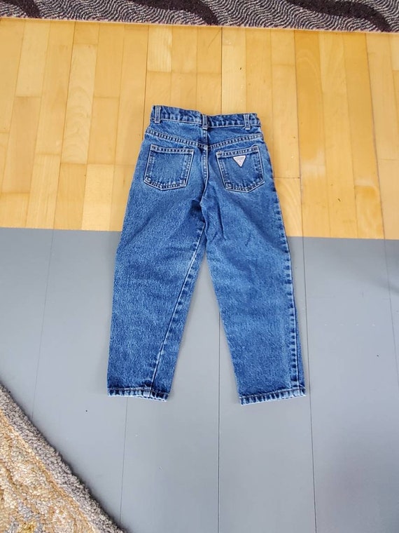 Girl's Guess jeans size 7 torn knee high waist ta… - image 2