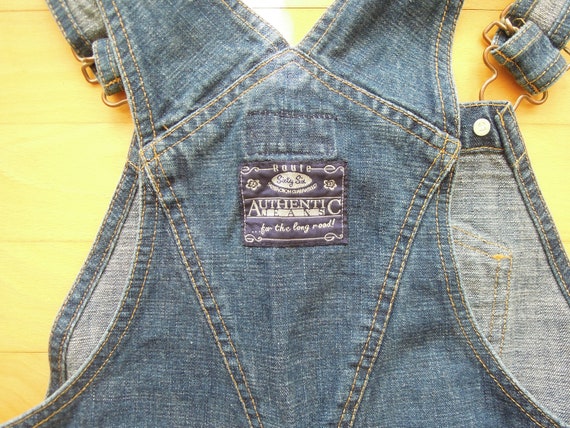 Juniors Teen Denim bib overalls size Route 66 90'… - image 10