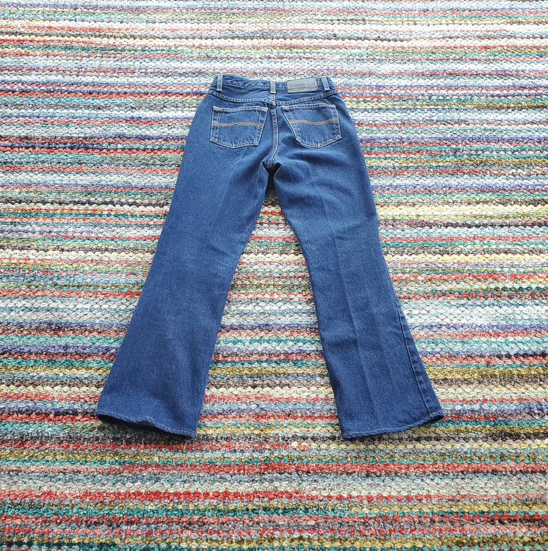 【EEUN】19th Vintage Washed Jeans Vintage Express Jeans Womens 5/6 Blue Denim 28” Inseam Y2K